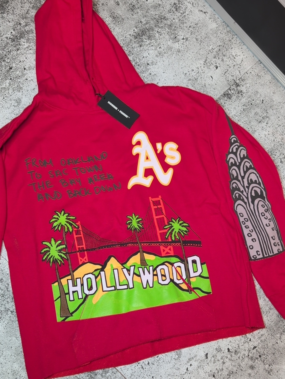 HOMME FEMME New York Red Hoodie